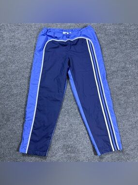 Vintage Y2K 2001 Adidas Track Pants Men’s Size Large Purple Blue Baggy Ankle Zip
